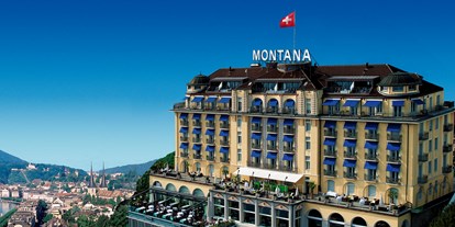 Eventlocations - Zimmerausstattung: Terrasse/Balkon - Art Deco Hotel Montana - Aussenansicht - Art Deco Hotel Montana - Bankett und Hochzeits-Location