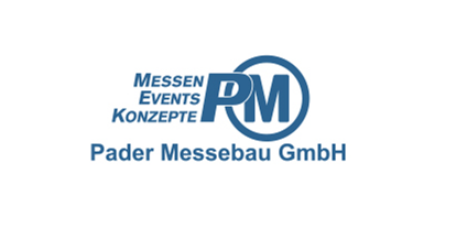 Eventlocations - Portfolio: Messebau-Systemvariante - Firmenlogo - Pader-Messebau GmbH