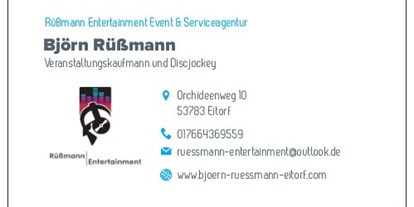 Eventlocations - Agenturbereiche: Werbeagentur - Rösrath - RÜßMANN ENTERTAINMENT 