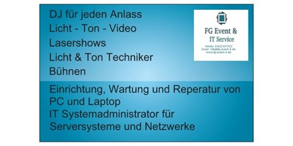 Eventlocations - Art der Veranstaltungen: (Presse)Konferenz/Kongress - Eisenhüttenstadt - FG Event & IT Service