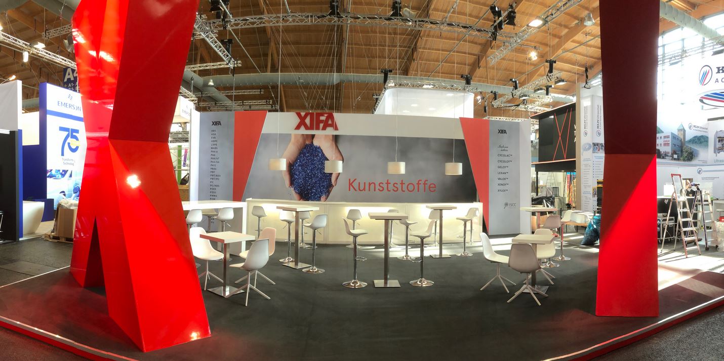 Eventlocation - messestand auf der fakuma in friedrichshafen - Messedesign Messebau und Werbetechnik