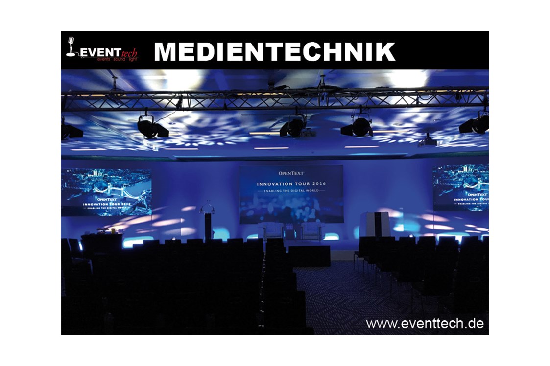 veranstaltungstechnik mieten: Medientechnik - EVENTtech Veranstaltungstechnik
