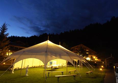 Eventlocations - Marbach SG - Zelt aus Naturmaterialien