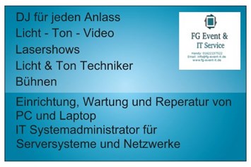 veranstaltungstechnik mieten: FG Event & IT Service