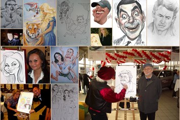 Künstler: Schnelzeichner, Karikaturist und Portraitzeichner fertigt einzigartige Bilder auf ihrer Hochzeit oder ihrem Fermenfest an, bundesweit. - Schnellzeichner & Karikaturist